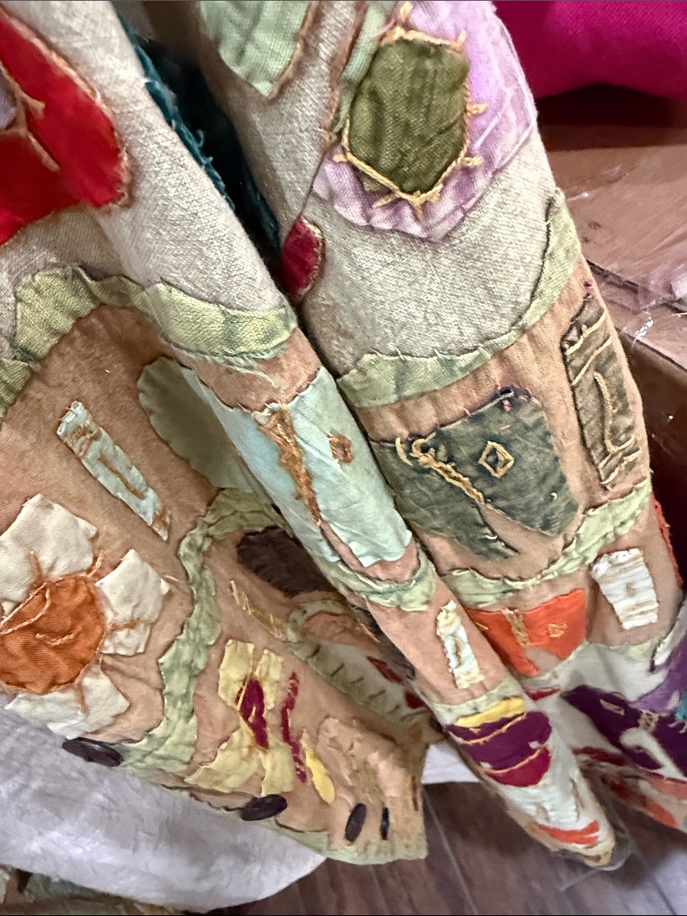 vintage patchwork, quilted hand, quilted jacket - Picture 6 of 9